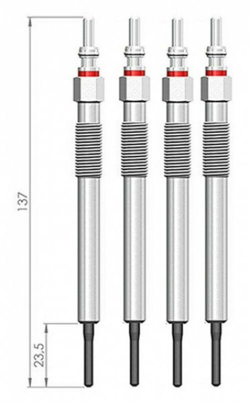 Lot De Quatre Bougies De Préchauffage Premium - Opel Astra 1.7 Cdti 131 09/2009-10/2015