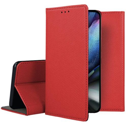 Housse Pour Samsung Galaxy S24 Ultra 5g - Etui Coque Pochette Portefeuille + Verre Trempe - Rouge Magnet