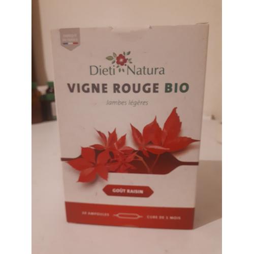 30 Ampoules Vigne Rouge Bio Diet Natura 