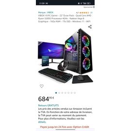 PC Gamer AMD Ryzen 3200G - Ram 4 Ghz - Ram 16 Go - SSD 1 To
