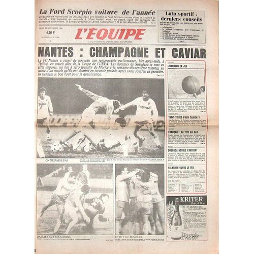 L'equipe  N° 12303 : Nantes : Champagne Et Caviar