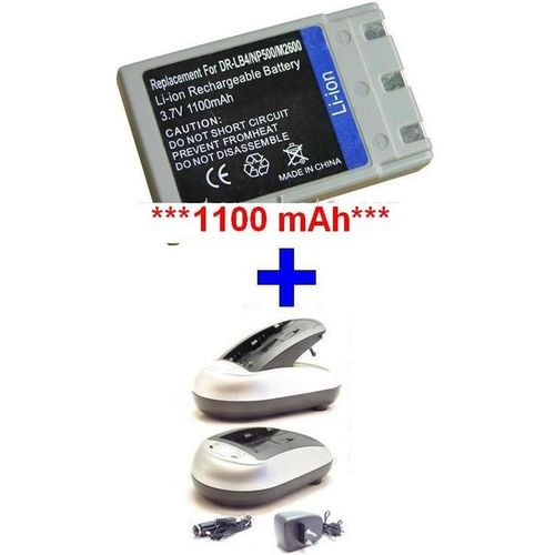 Chargeur + Batterie compatible  Konica Minolta DR-LB4 NP500 NP600 *1100mAh*