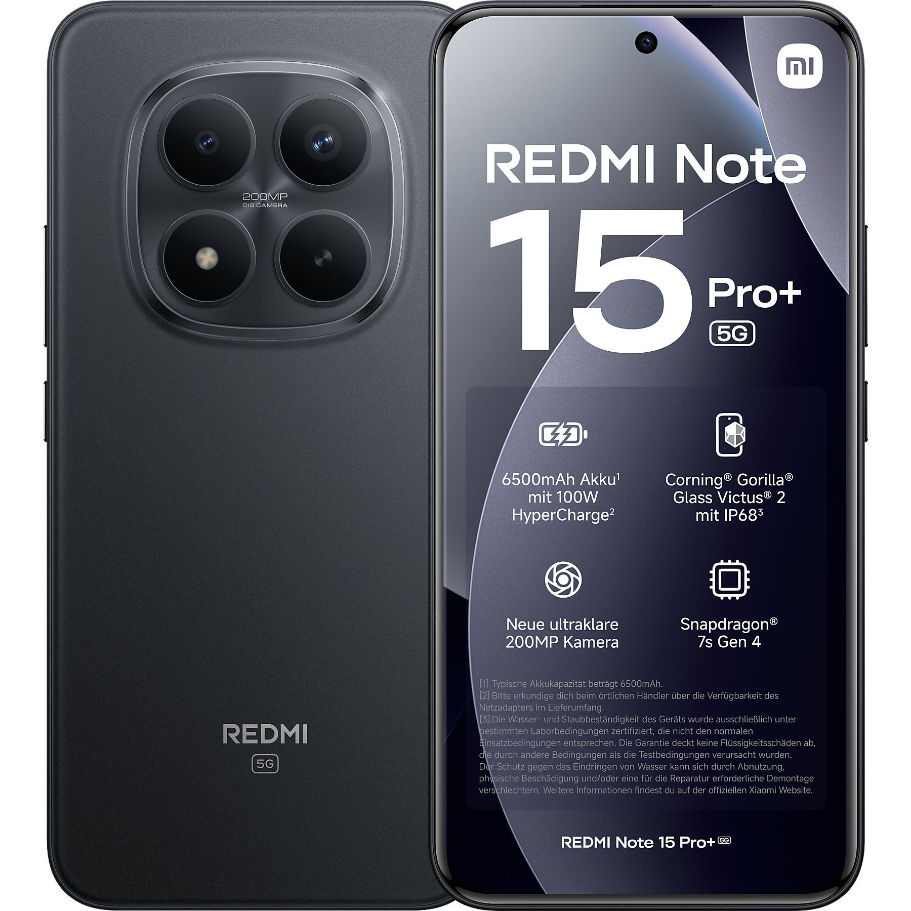 Xiaomi Redmi Note 15 Pro+ 5G Dual-SIM 256 Go Noir