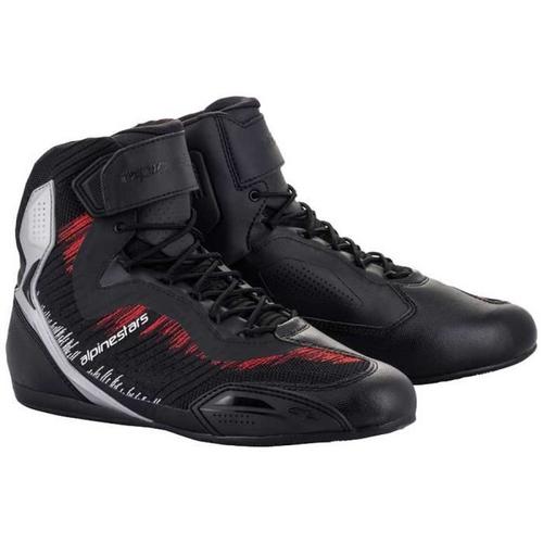 Alpinestars Faster-3 Rideknit Chaussures De Moto (Black-Silver-Red,8 ())