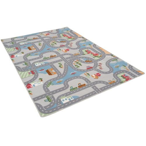 Snapstyle Tapis De Rue Pour Enfants Fun Town Gris 100x200 Cm
