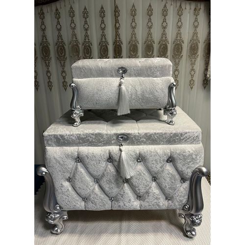 Coffret trousseau de mariage 2 pièces blanc neuf 
