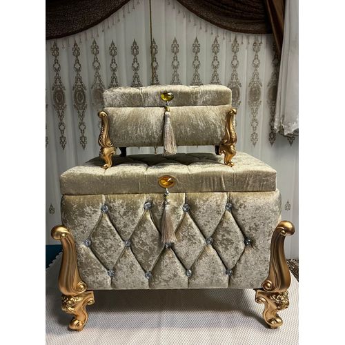 Coffret trousseau de mariage 2 pièces beige neuf 