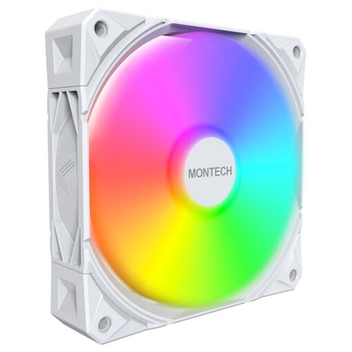 Montech E28 ARGB Boitier PC Ventilateur 12 cm Blanc 3 pi&egr