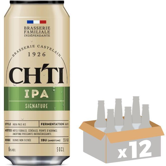Bi&egrave;re CH'TI IPA Signature 6.0% Vol Pack 12x50 cl canettes
