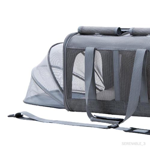 Transporteur De Voyage Pour Grands , Pour 2 , Cage Pour Chiens, Gris Foncé