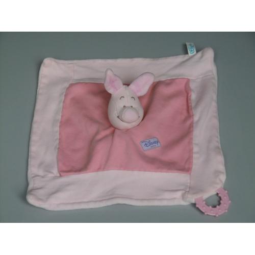 Doudou Porcinet Cochon Plat Rose Dentition Disney Baby Nicotoy