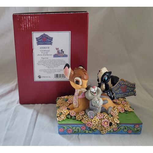 Figurine Disney Traditions Amis D Enfance Bambi Panpan Et Fleur Jim Shore Enesco