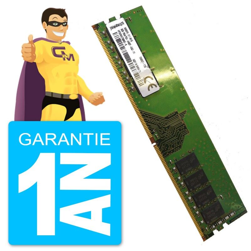 8Go RAM DDR4 PC4-19200U Kingston HP24D4U7S8MH DIMM PC Bureau