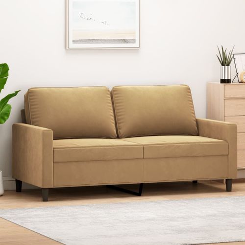 Vidaxl Canapé À 2 Places Marron 140 Cm Velours
