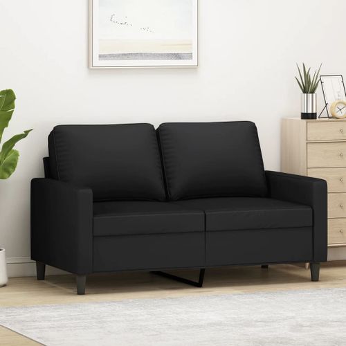 Vidaxl Canapé À 2 Places Noir 120 Cm Velours