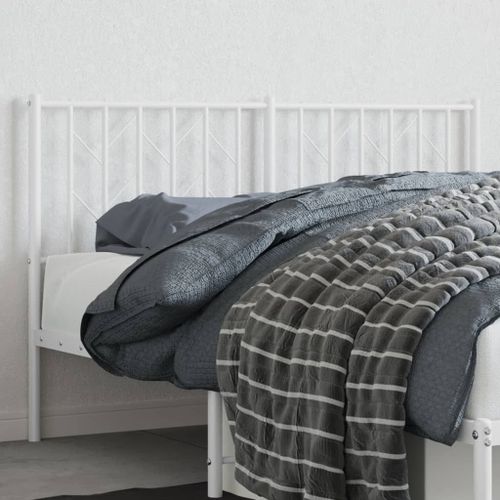 Vidaxl Tête De Lit Métal Blanc 140 Cm