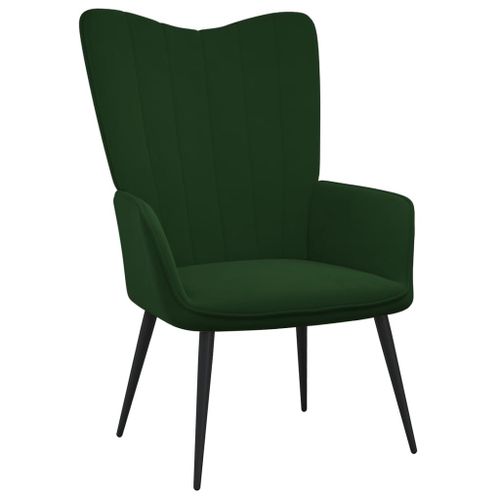 Vidaxl Chaise De Relaxation Vert Foncé Velours