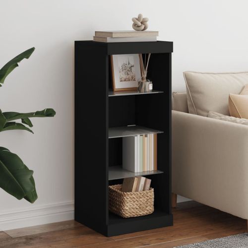 Vidaxl Buffet Avec Lumières Led Noir 41x37x100 Cm