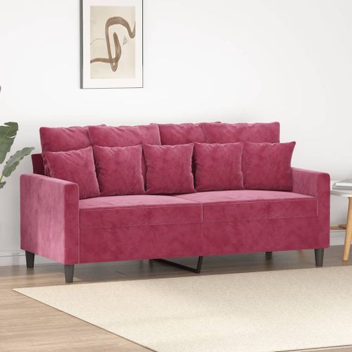 Vidaxl Canapé À 2 Places Rouge Bordeaux 140 Cm Velours