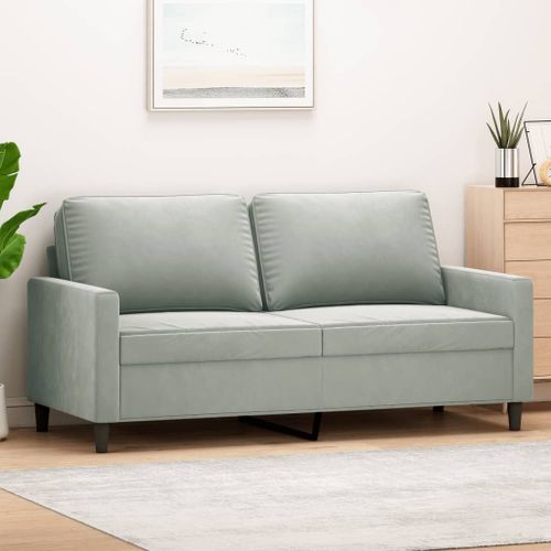 Vidaxl Canapé À 2 Places Gris Clair 140 Cm Velours