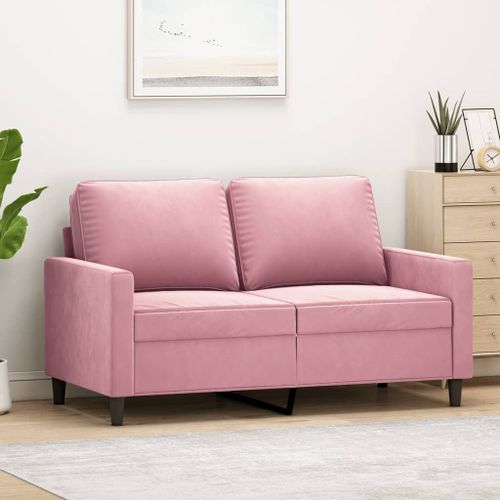 Vidaxl Canapé À 2 Places Rose 120 Cm Velours