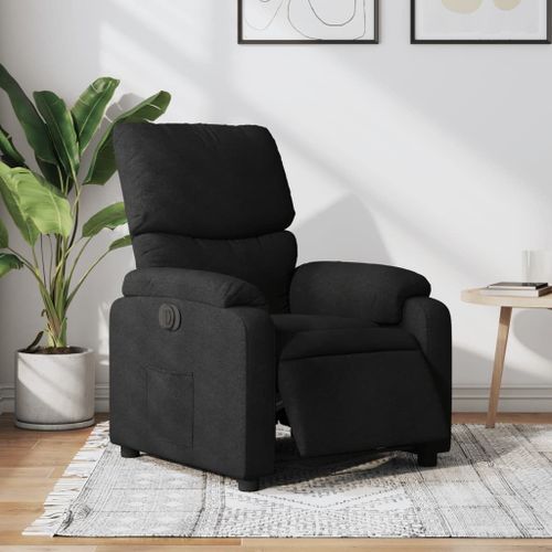 Vidaxl Fauteuil Inclinable Électrique Noir Tissu