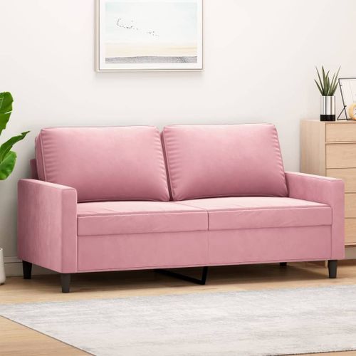 Vidaxl Canapé À 2 Places Rose 140 Cm Velours