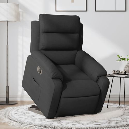 Vidaxl Fauteuil Inclinable Électrique Noir Tissu