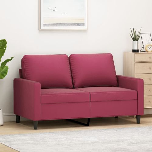 Vidaxl Canapé À 2 Places Rouge Bordeaux 120 Cm Velours
