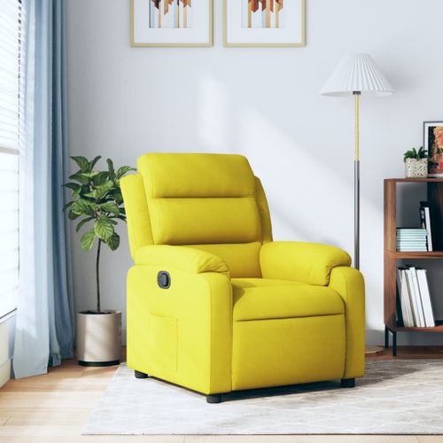 Vidaxl Fauteuil Inclinable Jaune Velours