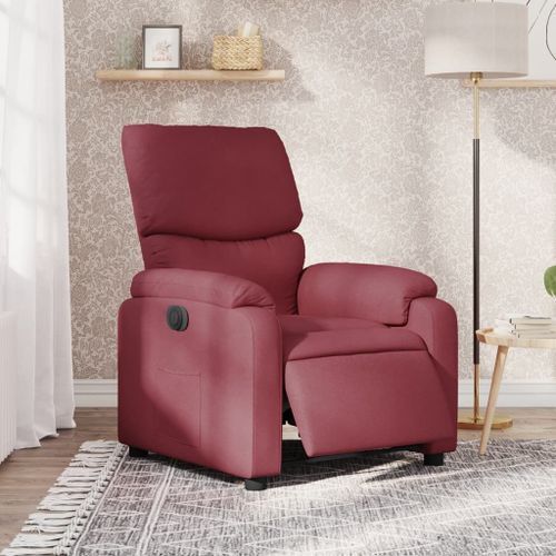 Vidaxl Fauteuil Inclinable Électrique Rouge Bordeaux Tissu