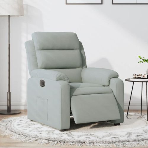 Vidaxl Fauteuil Inclinable Électrique Gris Clair Velours