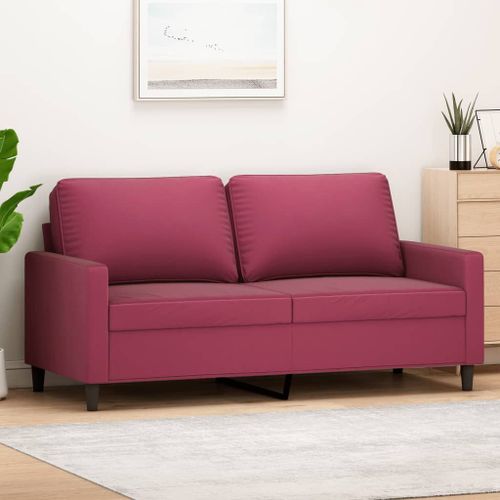 Vidaxl Canapé À 2 Places Rouge Bordeaux 140 Cm Velours