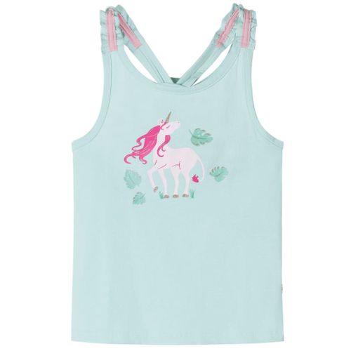 Débardeur Enfant Imprimé Licorne Menthe Claire 104