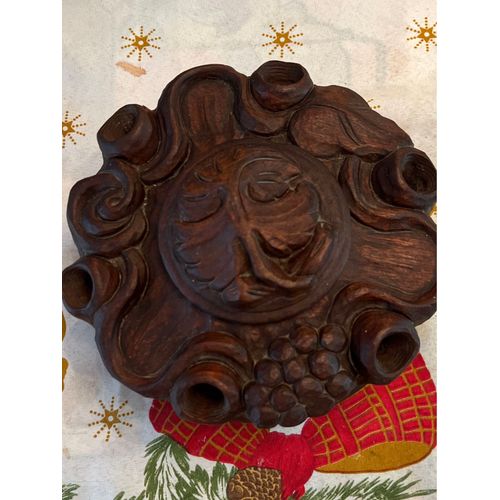 Grole Grolle En Bois Vintage 6 Personnes 20 Cm