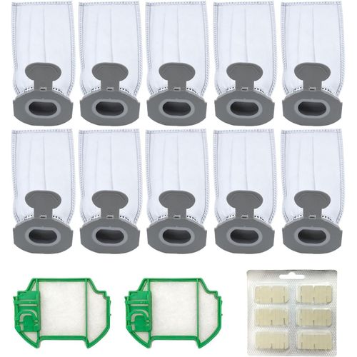 Set économique de sacs à poussière pour l'aspirateur à batterie Vorwerk Kobold VK7 FP7- Sacs à poussière avec préfiltre et pastilles parfumées