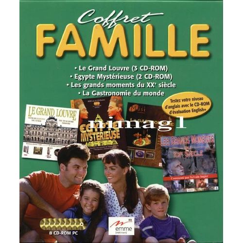 Coffret Famille 2000 (Gd Louvre 98-2cd, Egypte Myst V1, Gds Mts 20è, Gastronomie) Pc