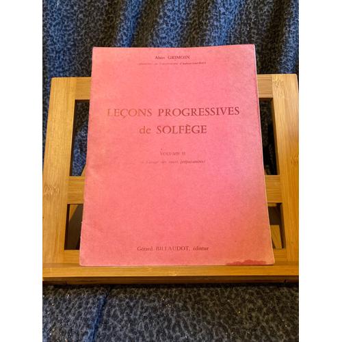 Alain Grimoin Leçons Progressives De Solfège Volume Ii Partition Ed. Billaudot