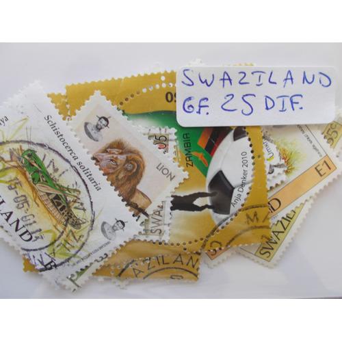 Swaziland 25 Timbres Différents Grands Formats