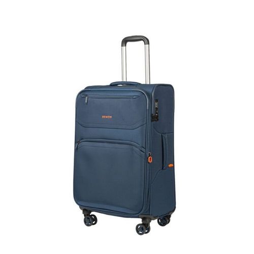 Bemon valise souple en toile 4 roues 66cm Menton bleu