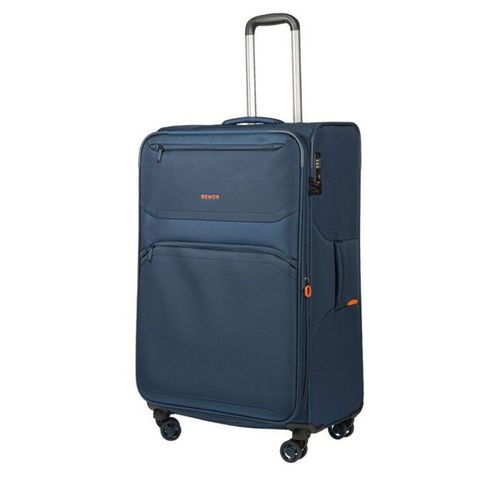 Bemon valise souple en toile 4 roues 76cm Menton bleu