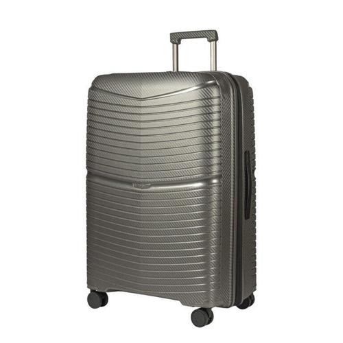 Bemon Valise rigide légère 4 roues et serrure TSA 78cm Antibes gris