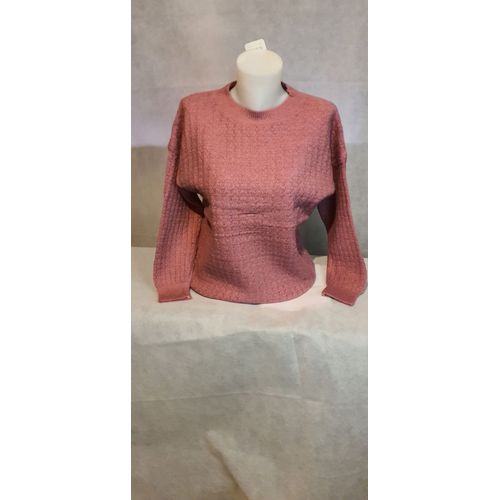 Pull Col Rond Rose Femme By L Studio Paris Taille Unique