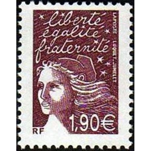 Timbre France 2003 Oblitéré - Marianne Du 14 Juillet 1.90 € Brun Prune - Yt3575