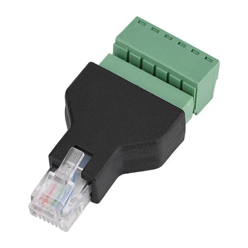 Adaptateur RJ12 Male ¿¿ Borne ¿¿ Vis, Connecteur Ethernet RJ12 ¿¿ 6 Broches