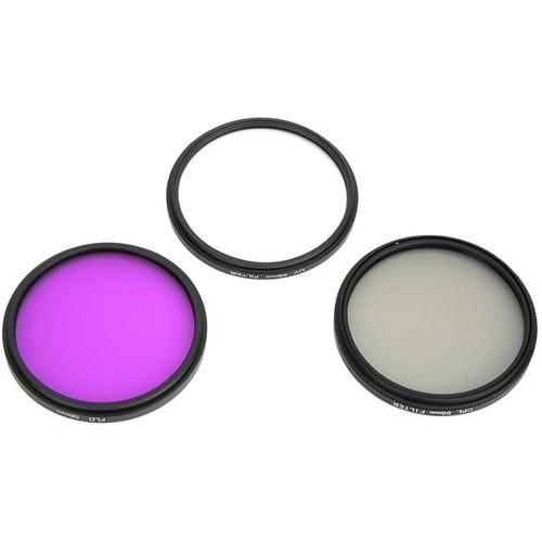 Ensemble de filtres d'objectif 58 mm, kit de Filtre d'objectif en Verre Optique UV + CPL + FLD avec Sac de Rangement pour Canon pour Nikon pour Appareil Photo Reflex num¿¿rique pour Sony