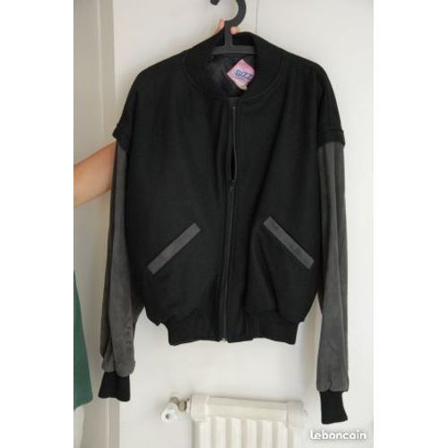 Blouson Homme Laine Et Peau, Neuf Sans Étiquette L