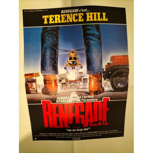 Renegade - Affiche De Cinéma Originale - État Neuf, Jamais Affichée - Format 40x54 Cm - Film De Enzo Barboni, Avec Terence Hill, Norman Bowler, Ross Hill, Robert Vaughn - Poster - Année 1987