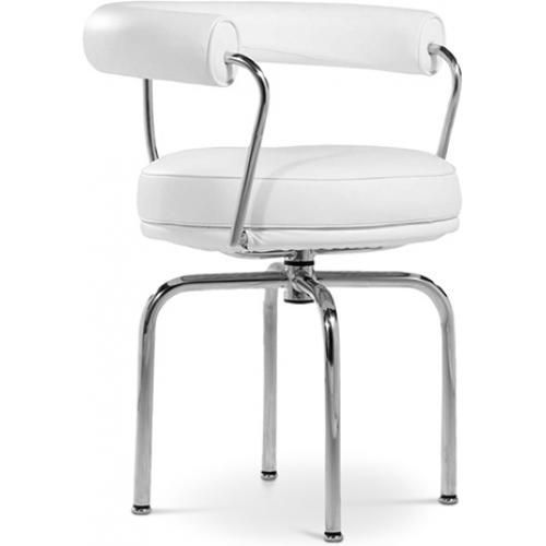 Chaise Pivotante Squar - Simili Cuir Blanc