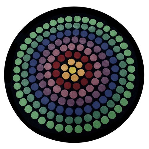 Tapis Rond V8 68cm Multicolore